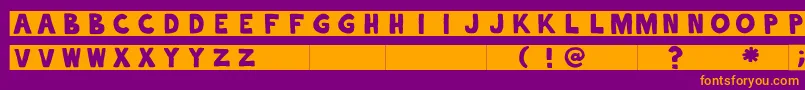 alphaletras Font – Orange Fonts on Purple Background