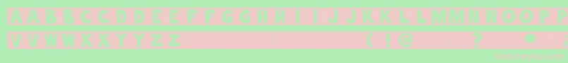 alphaletras Font – Pink Fonts on Green Background