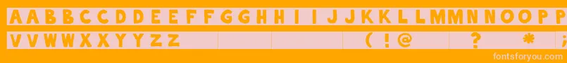 alphaletras Font – Pink Fonts on Orange Background