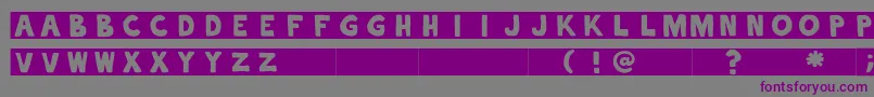 alphaletras Font – Purple Fonts on Gray Background