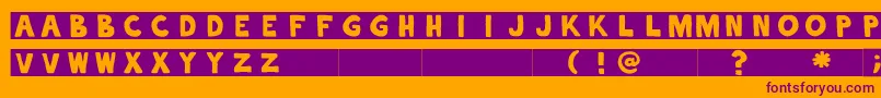 alphaletras Font – Purple Fonts on Orange Background