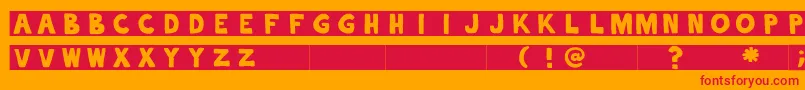 alphaletras Font – Red Fonts on Orange Background