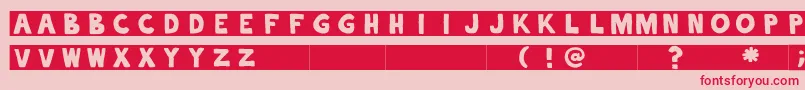 alphaletras Font – Red Fonts on Pink Background