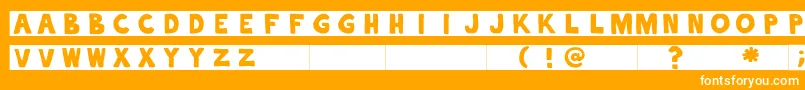 alphaletras Font – White Fonts on Orange Background
