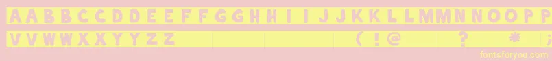 alphaletras Font – Yellow Fonts on Pink Background