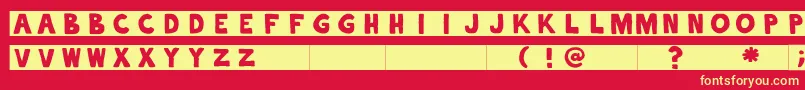 fuente alphaletras – Fuentes Amarillas Sobre Fondo Rojo