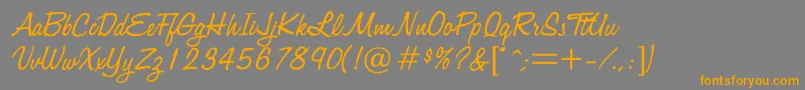 Jacquard Font – Orange Fonts on Gray Background