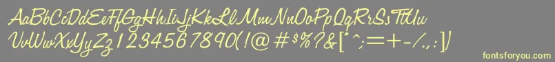 Jacquard Font – Yellow Fonts on Gray Background