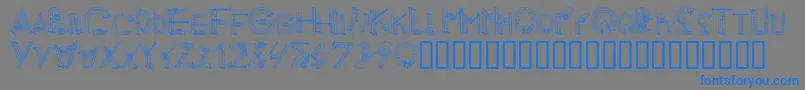 Police AlphaMusicMan – polices bleues sur fond gris