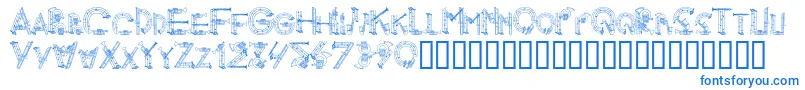 Подробнее о шрифте AlphaMusicMan Шрифт AlphaMusicMan – синие шрифты