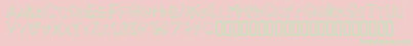 AlphaMusicMan Font – Green Fonts on Pink Background