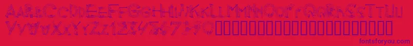 AlphaMusicMan Font – Purple Fonts on Red Background