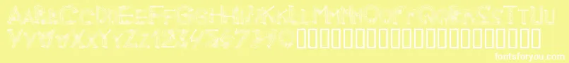 AlphaMusicMan Font – White Fonts on Yellow Background