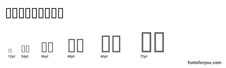 Größen der Schriftart AlphaRope (119272)