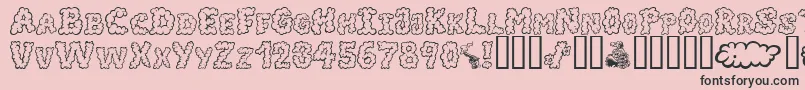AlphaSmoke Font – Black Fonts on Pink Background