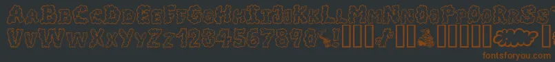AlphaSmoke Font – Brown Fonts on Black Background