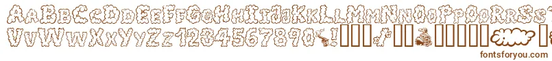 AlphaSmoke Font – Brown Fonts on White Background