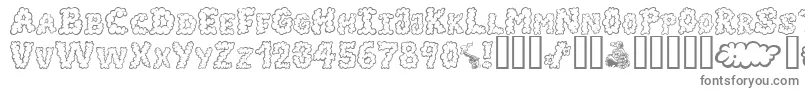 AlphaSmoke Font – Gray Fonts on White Background