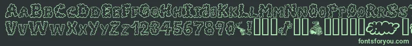 フォントAlphaSmoke – 黒い背景に緑の文字