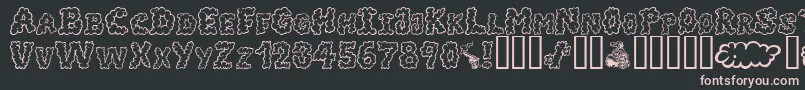 AlphaSmoke Font – Pink Fonts on Black Background
