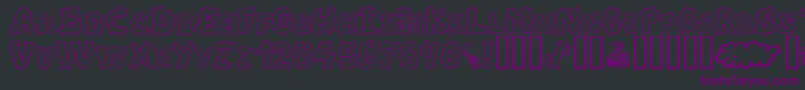 AlphaSmoke Font – Purple Fonts on Black Background
