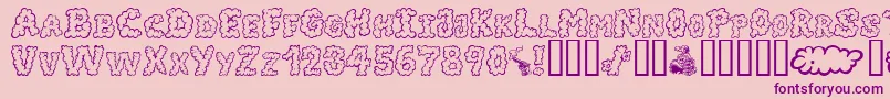 AlphaSmoke Font – Purple Fonts on Pink Background