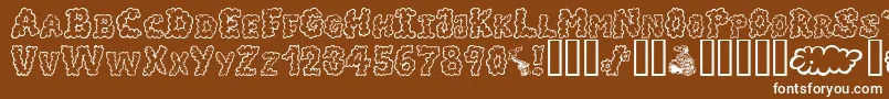 AlphaSmoke Font – White Fonts on Brown Background