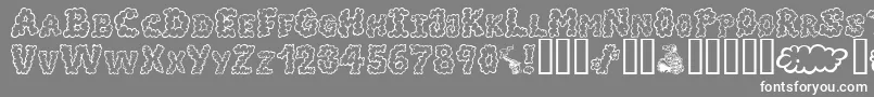 AlphaSmoke Font – White Fonts on Gray Background