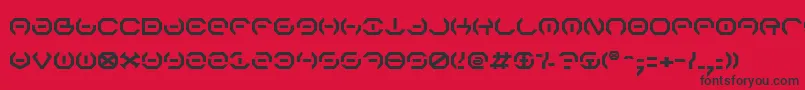 フォントAlphav2 – 赤い背景に黒い文字