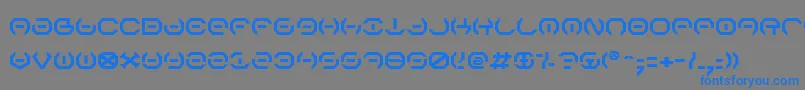 フォントAlphav2 – 灰色の背景に青い文字