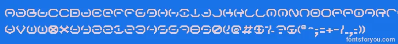 フォントAlphav2 – ピンクの文字、青い背景