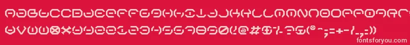 Alphav2 Font – Pink Fonts on Red Background