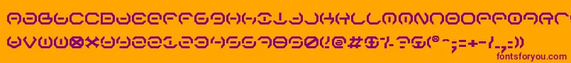 Alphav2 Font – Purple Fonts on Orange Background