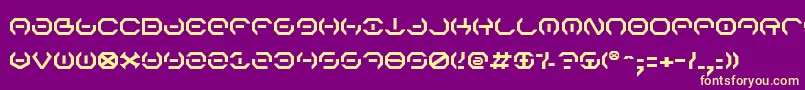 Alphav2 Font – Yellow Fonts on Purple Background