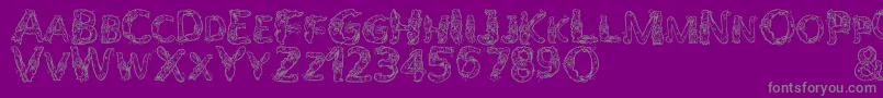 AlphaWizard Font – Gray Fonts on Purple Background