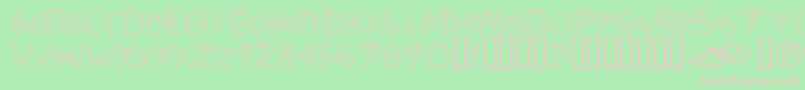 AlphaWomanHair Font – Pink Fonts on Green Background