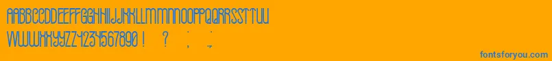 Already Book Font – Blue Fonts on Orange Background