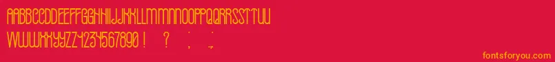 Already Book Font – Orange Fonts on Red Background