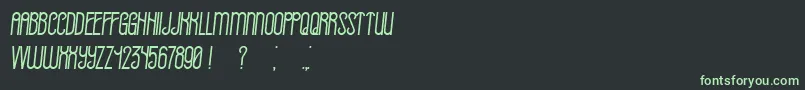 Already BookItalic Font – Green Fonts on Black Background