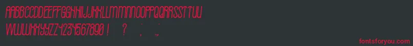 Already BookItalic Font – Red Fonts on Black Background