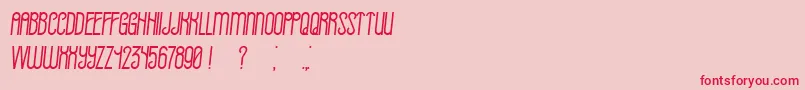 Already BookItalic-Schriftart – Rote Schriften auf rosa Hintergrund