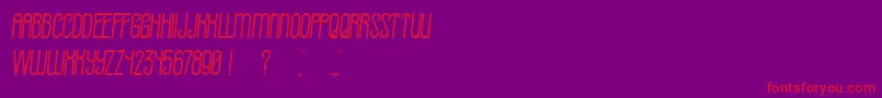 Already BookItalic Font – Red Fonts on Purple Background