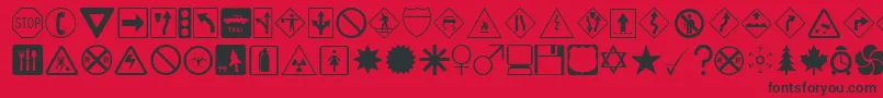 DingdongSignsOTheTimes Font – Black Fonts on Red Background