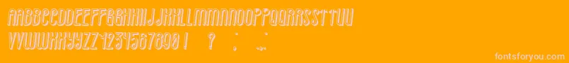 Already Italic-Schriftart – Rosa Schriften auf orangefarbenem Hintergrund