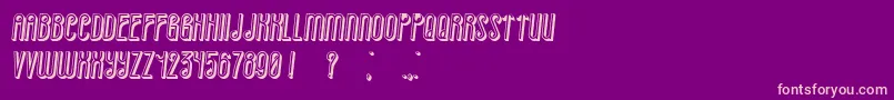 Already Italic Font – Pink Fonts on Purple Background