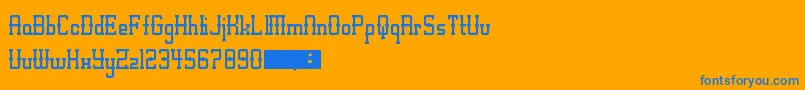 Alt West Font – Blue Fonts on Orange Background
