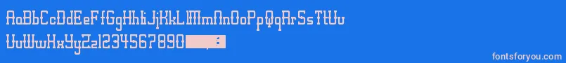 fuente Alt West – Fuentes Rosadas Sobre Fondo Azul