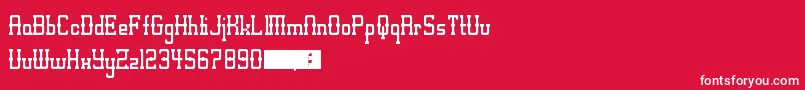 Alt West Font – White Fonts on Red Background