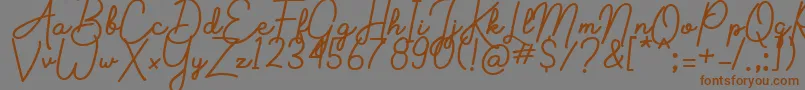 Aluria Font – Brown Fonts on Gray Background