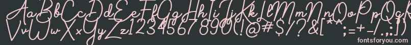 Aluria Font – Pink Fonts on Black Background